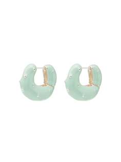 Rejina Pyo Iris enamelled hoop earrings