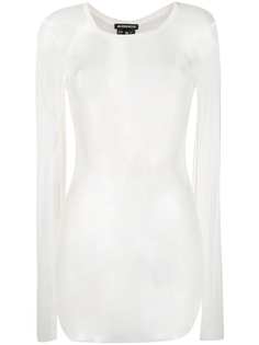 Ann Demeulemeester полупрозрачный топ с длинными рукавами