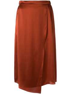 Vince asymmetric silk skirt