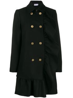 Red Valentino пальто миди с оборками