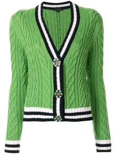 Escada contrast stripe cardigan