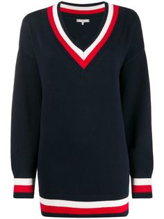 Tommy Hilfiger джемпер оверсайз с V-образным вырезом