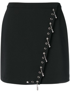 Versus safety pin embellished mini skirt