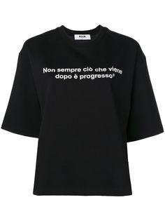 MSGM футболка с принтом Progresso