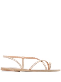 Ancient Greek Sandals metallic fysi leather sandals
