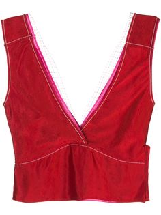Marni cropped double-layer top