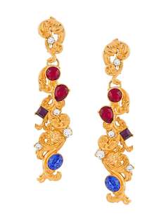 Versace crystal baroque drop earrings