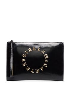 Stella McCartney клатч из искусственной кожи с логотипом