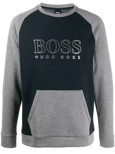 Boss Hugo Boss logo colour block sweatshirt