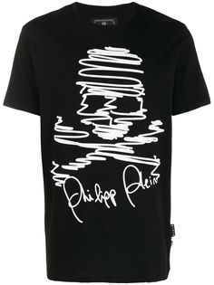 Philipp Plein футболка с круглым вырезом и принтом Skull