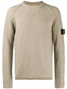 Stone Island фактурный свитер с круглым вырезом
