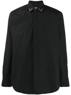 Saint Laurent рубашка с декорированным воротником