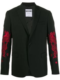 Moschino пиджак Mythological Creatures с вышивкой