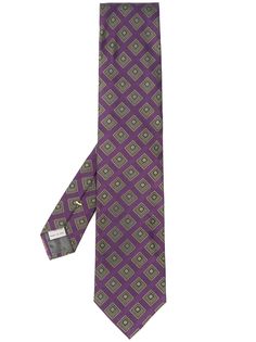 Canali галстук с геометричным принтом