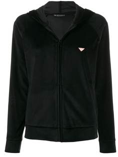 Emporio Armani velour zipped hoodie