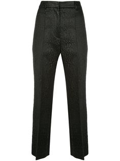 Rochas pebbled leather look trousers