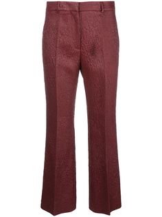 Rochas pebbled leather look trousers