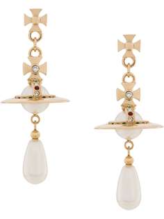 Vivienne Westwood Orb pearl drop earrings
