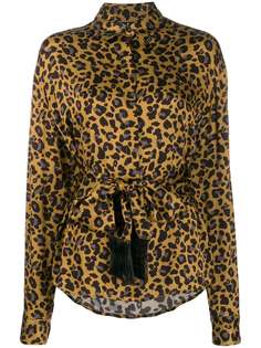 Marcelo Burlon County Of Milan LEOPARD SHIRT MULTICOLOR BLACK