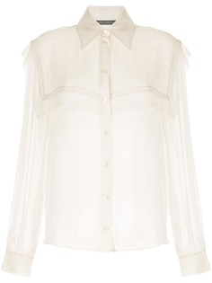 Alberta Ferretti CHIFFON BLOUSE WITH LACE DETAILS