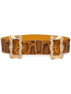 Rejina Pyo Luna snakeskin-effect print belt