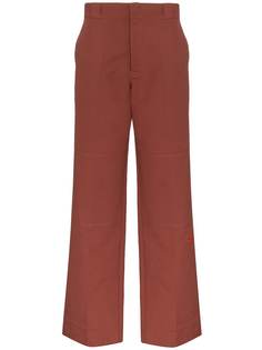 Raf Simons knee patch straight leg trousers