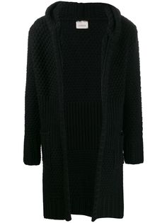 Laneus hooded knit coat