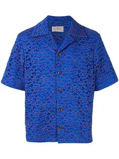Necessity Sense Bali Cuban Collar SS Shirt Magnetic Blue Lace