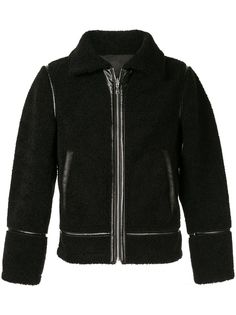 Loveless contrast-panel bomber jacket