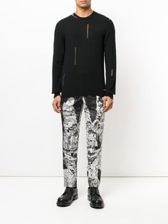 Alexander McQueen брюки с черно-белым рисунком
