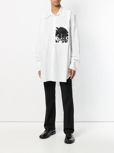 Ann Demeulemeester oversize embroidered pocket shirt
