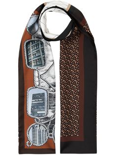 Burberry шарф с монограммой