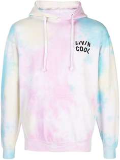 LIVINCOOL tie-dye logo hoodie