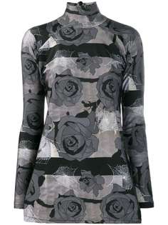 Barbara Bologna топ высоким воротником с цветочным принтом