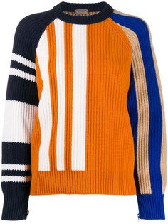 MRZ colour-block ribbed jumper