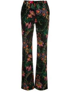 Paco Rabanne бархатные брюки с цветочным узором