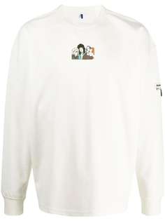 Ader Error свитер с принтом и контрастными манжетами