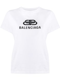 Balenciaga футболка с логотипом BB