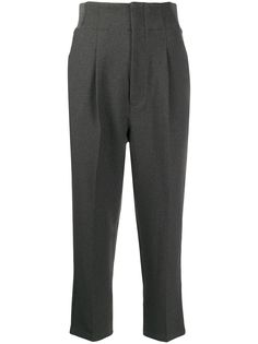 Zucca tapered pleat trousers