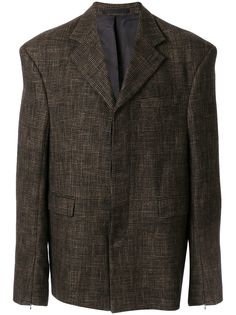 Cmmn Swdn Evan Single Breasted Jacket Brown Check