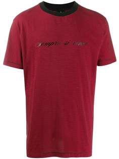 Marcelo Burlon County Of Milan STRIPES LETTERING T-SHIRT RED BLACK