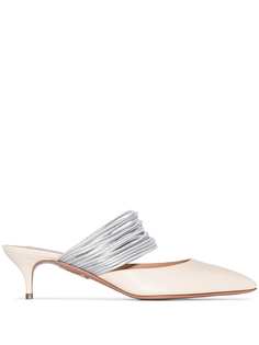 Aquazzura Rendezvous 45mm metallic strap pumps