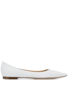 Jimmy Choo sequin embroidered Love ballerinas