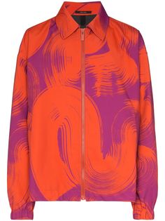 Issey Miyake wave print zipped jacket