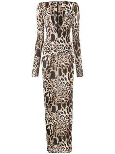 Alexandre Vauthier LYNX PRINTED LONG DRESS