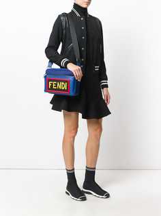 Fendi сумка на плечо с заплаткой с логотипом