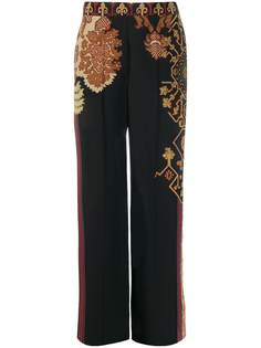 Etro широкие брюки с принтом