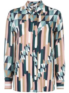 M Missoni удлиненная рубашка с геометричным принтом