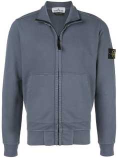 Stone Island куртка на молнии с нашивкой-логотипом