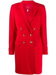 Escada structured shoulder double-breasted coat